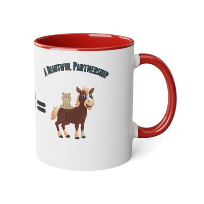 FBC + MEF Accent Mug, 11oz - From Printify - Just $7.95! Shop now at Freedom Bear Coffee LLC