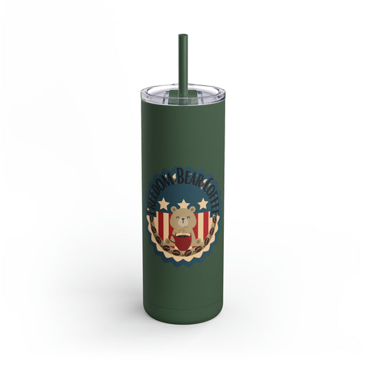Freedom Bear Coffee Heart Skinny Matte Tumbler, 20oz - From Printify - Just $28.90! Shop now at Freedom Bear Coffee