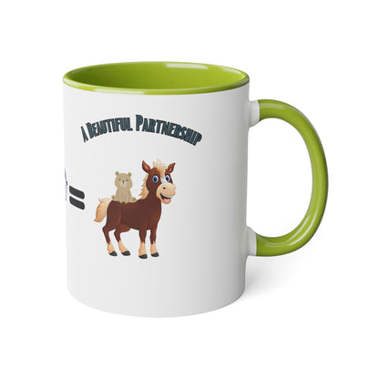 FBC + MEF Accent Mug, 11oz - From Printify - Just $7.95! Shop now at Freedom Bear Coffee LLC