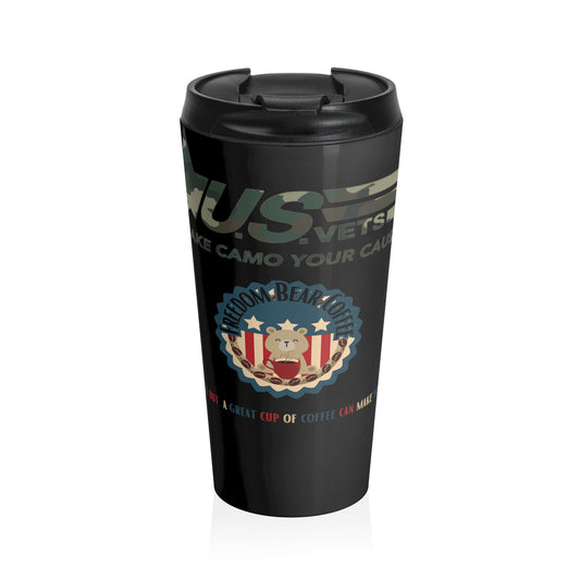 Freedom Bear Coffee "Make Camo Your Cause" Stainless Steel Travel Mug - From Freedom Bear Coffee - Just $27.62! Shop now at Freedom Bear Coffee
