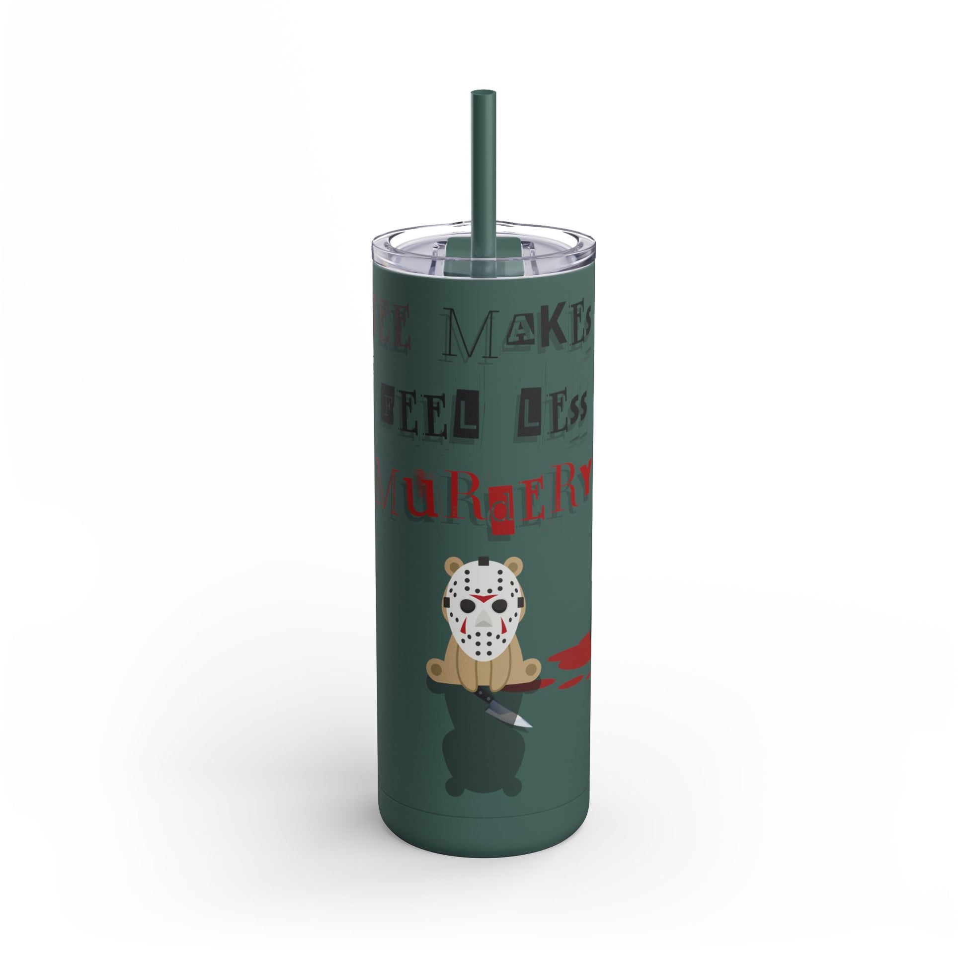 Coffee Stops Murder Halloween Skinny Matte Tumbler, 20oz - From Freedom Bear Coffee LLC - Just $29.99! Shop now at Freedom Bear Coffee LLC