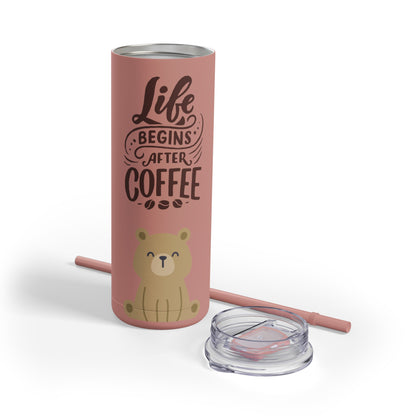 Coffee- Life Skinny Matte Tumbler, 20oz - From Printify - Just $28.90! Shop now at Freedom Bear Coffee LLC